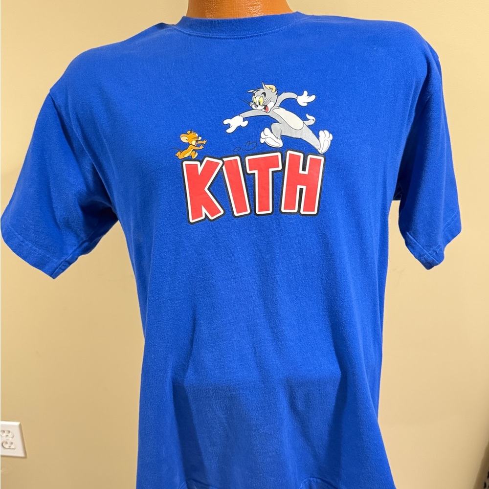 Kith x Tom & Jerry Royal Blue Short Sleeve Tee T-shirt Medium USED PRE-OWNED
